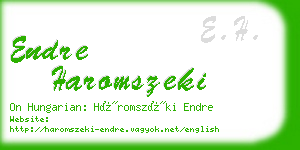 endre haromszeki business card